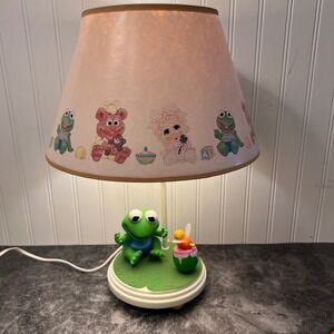 Vintage Jim Henson Muppet Babies Kermit Frog Lamp | WORKS *SEE NOTE | Nursery 80